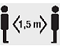 social distance of 1.5m